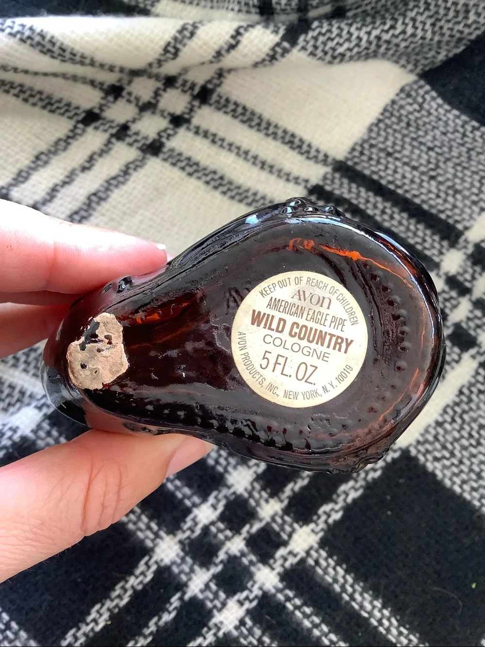 Avon American Eagle Stamped Shaped Collectors Edition Bottle
